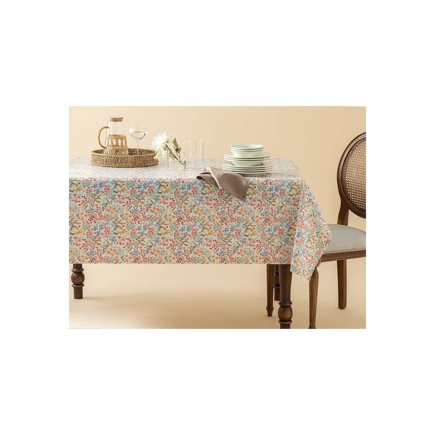 رومیزی انگلیش هوم مدل Flower Square 140x140