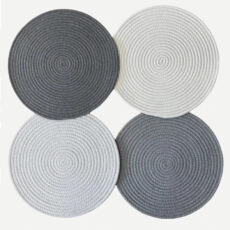 زیربشقابی بافتنی مدل دایره بسته 4 عددی