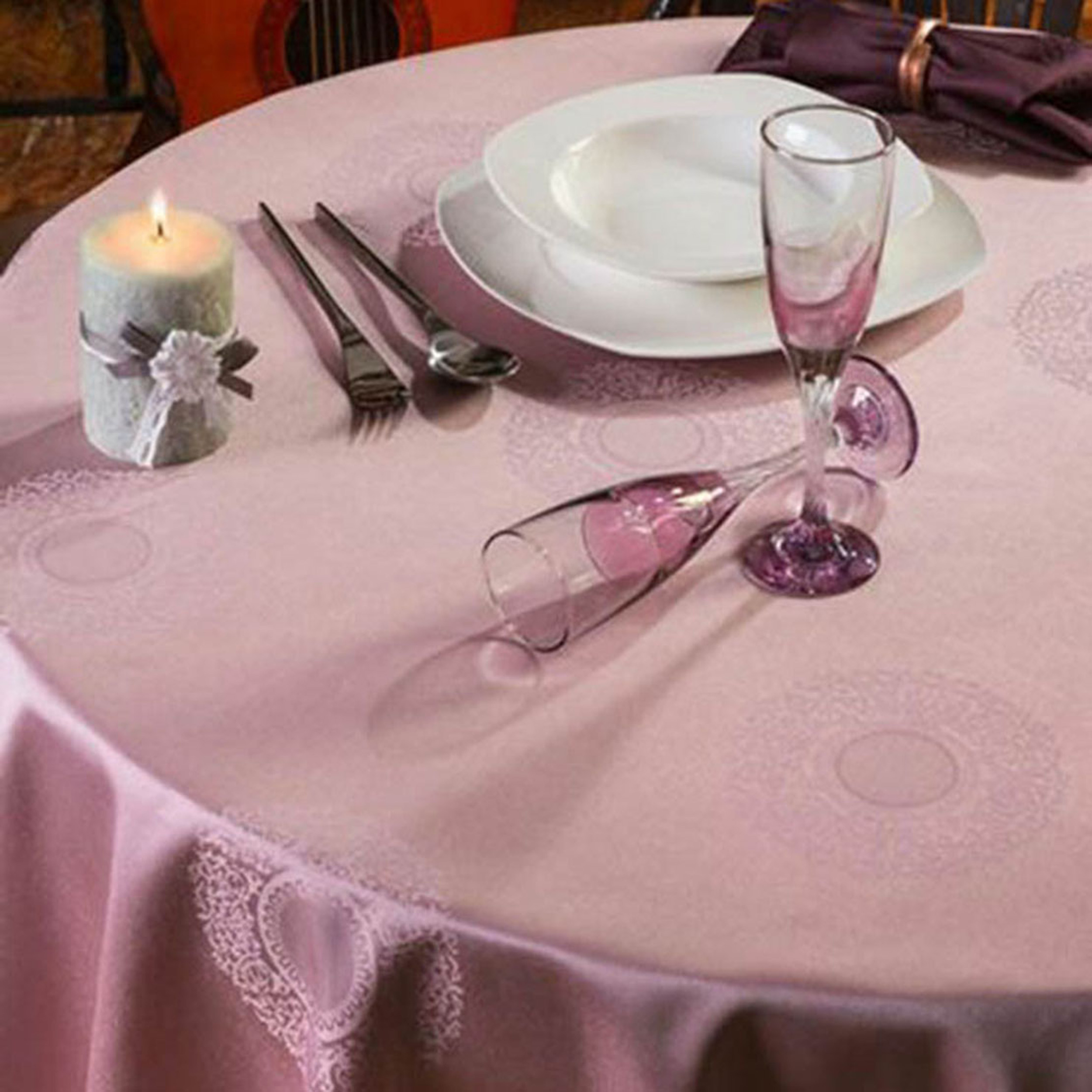 رومیزی رزین تاژ مدل رمانس سایز 150x150 سانتیمتر