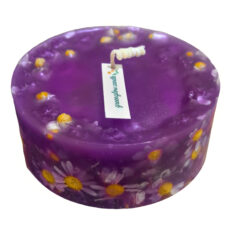 شمع استوانه‌ای با گل خشک نوربرگ مدل بابونه‌