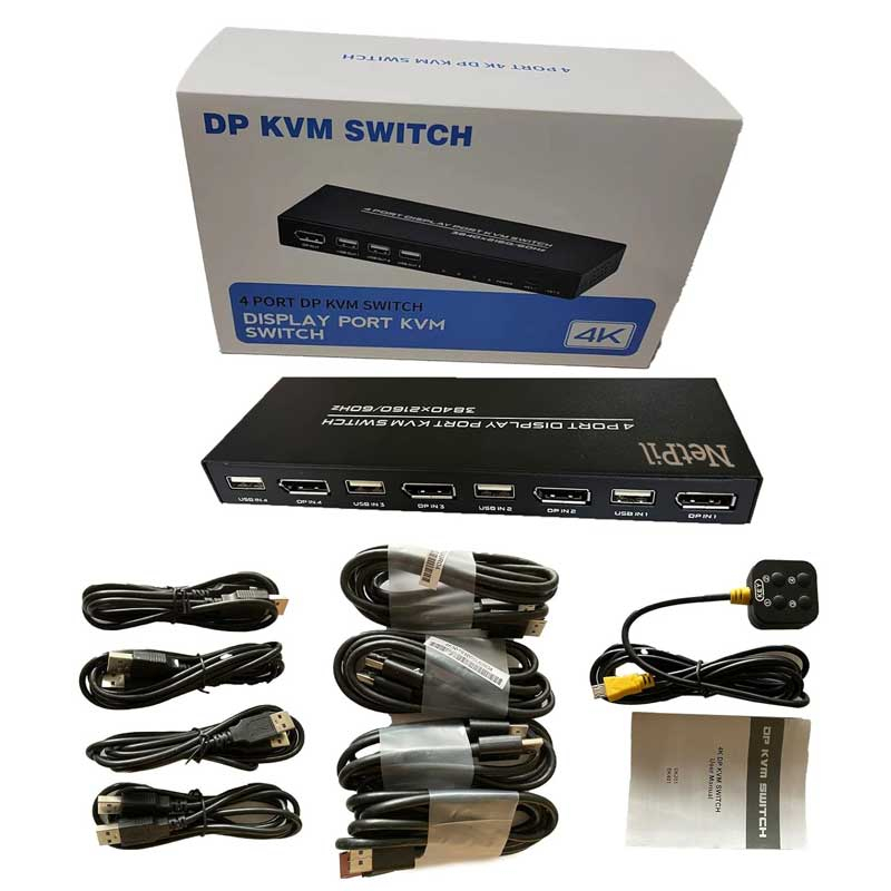کی وی ام سوئیچ 4 پورت DisplayPort نت پیل مدل DK401