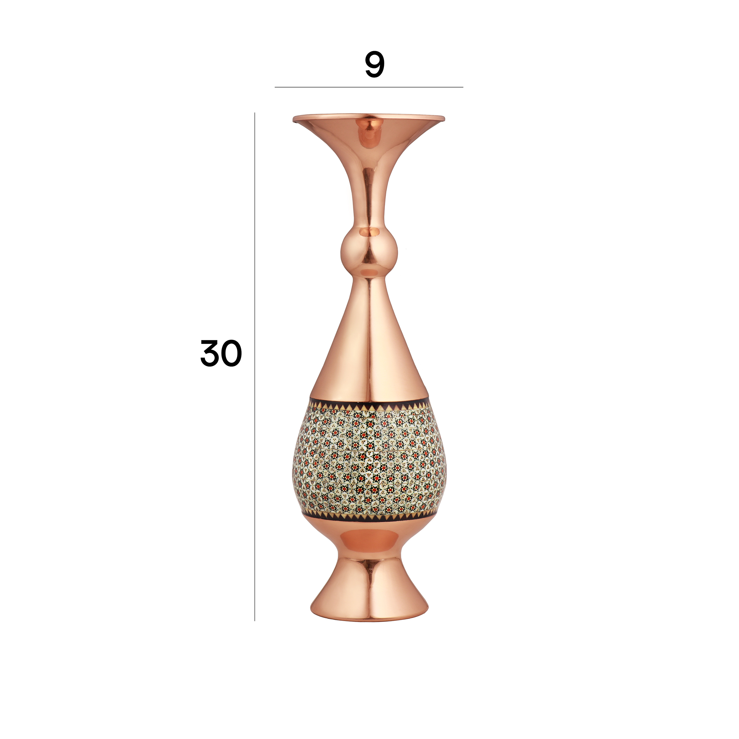 گلدان مسی مدل صراحی کد 30