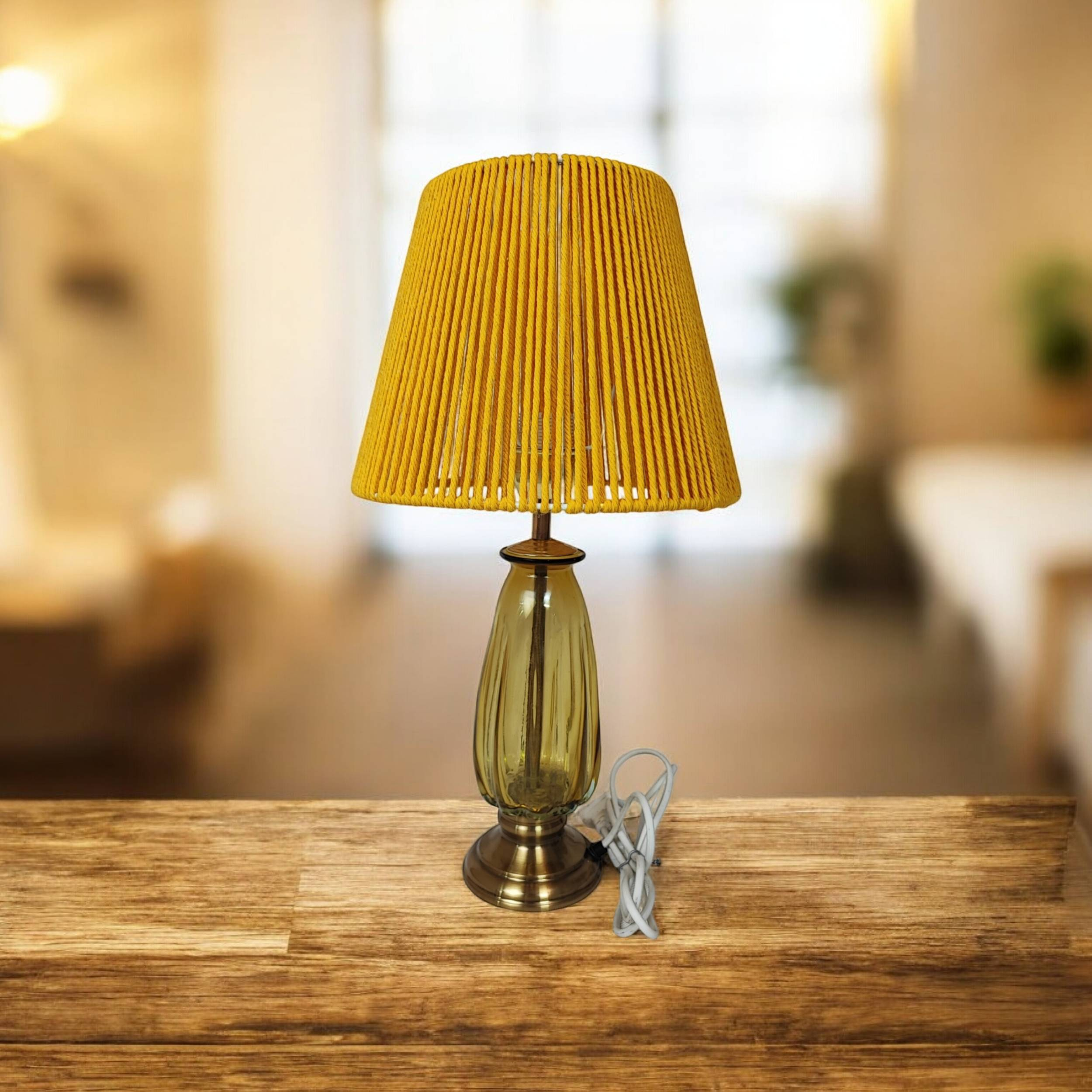 آباژور شیشه ای مدل مکرومه کد 02