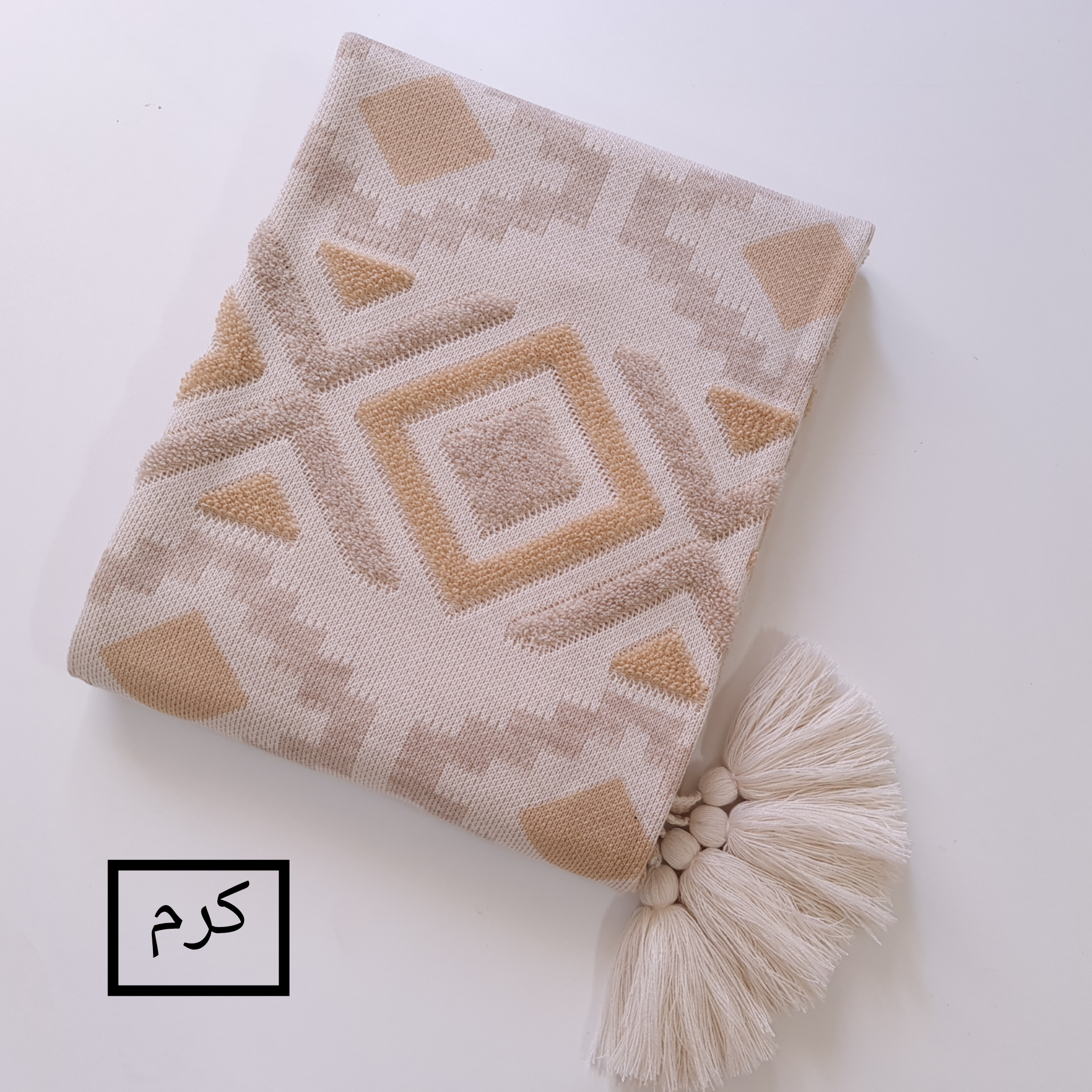 شال مبل مدل پانچدوزی کد 2 سایز 170×140 سانتیمتر