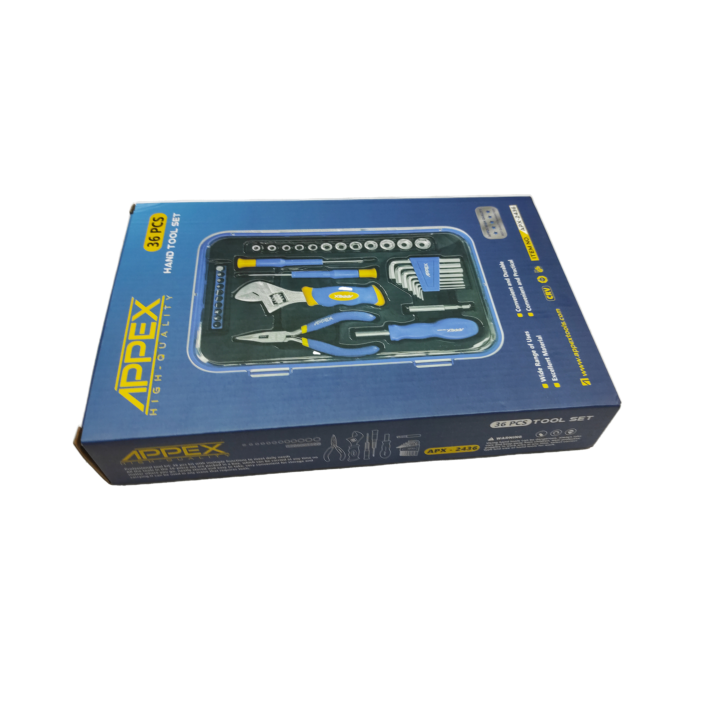 جعبه ابزار اپکس مدلSMT-APEXX-36PCS-HAND-TOOLSمجموعه 36 عددی