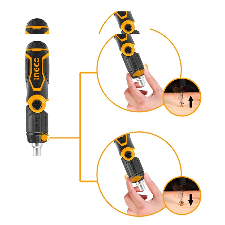 پیچ گوشتی جغجغه ای اینکو مدل  AKISD-1208-13pcs-13in1