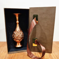 گلدان مس مدل قلمکاری شده طرح گل مدل Gh