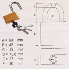 قفل آویز اچ کی اف مدل HT - 6066
