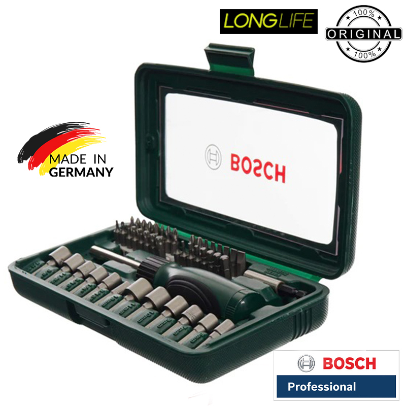 سری پیچ گوشتی و بکس سردریلی بوش مدل BO-46PCS مجموعه 46 عددی