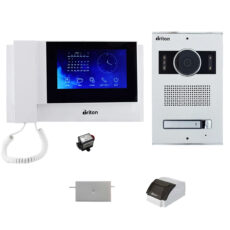 مجموعه دربازکن تصویری برایتون مدل 7040-2001HD یک طبقه وای فای دار به همراه محافظ ولتاژ مانیتور