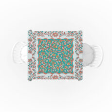 رومیزی رومیزی باز طرح مربع مدل سنتی مدرن کد 11087 سایز 140*140 سانتی متر