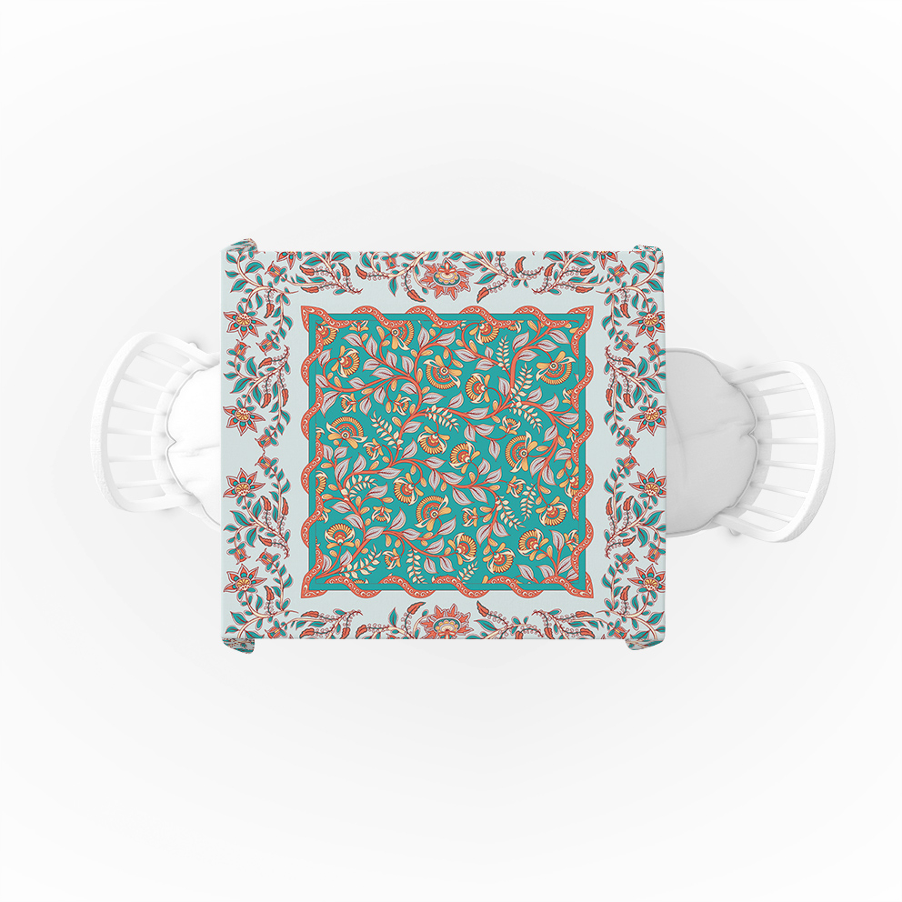 رومیزی رومیزی باز طرح مربع مدل سنتی مدرن کد 11087 سایز 140*140 سانتی متر