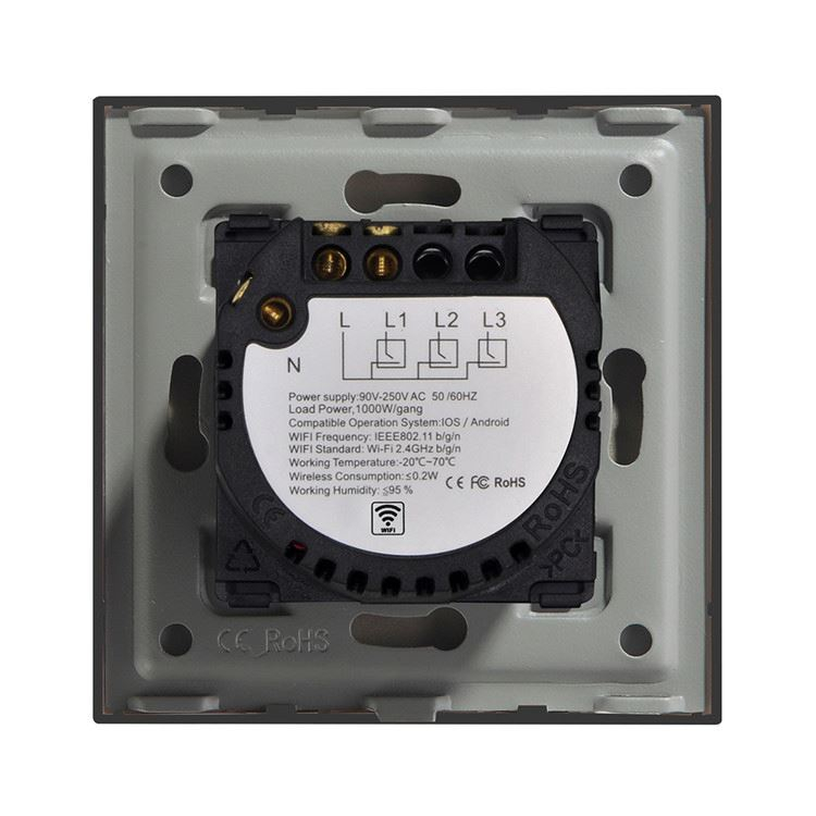 کلید لمسی هوشمند مدل یک پل-وای فای-تویا-فریم آلومینیوم