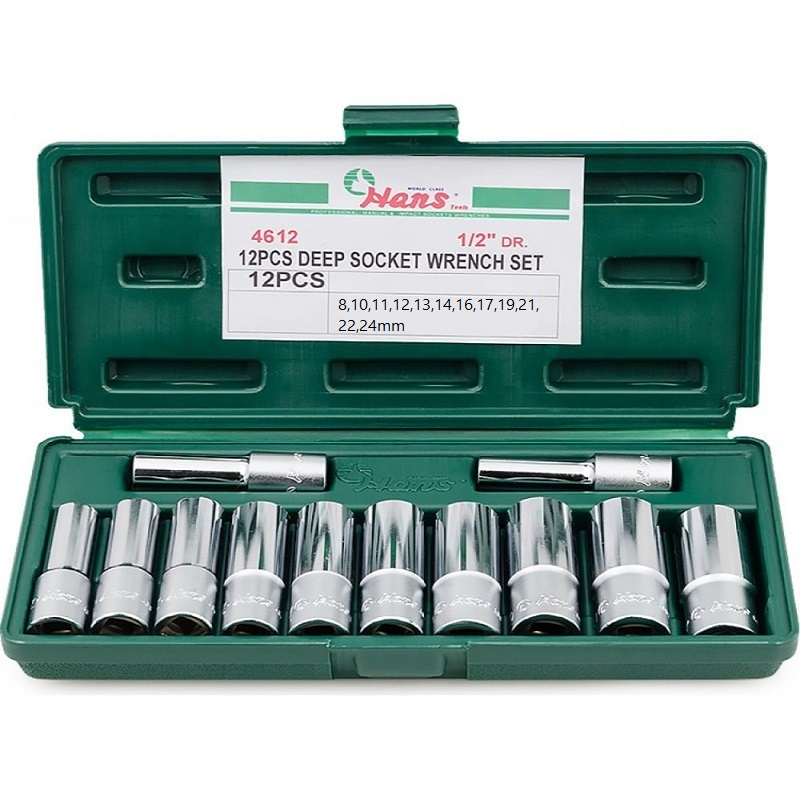 آچار بکس بلند هنس مدل 4612 مجموعه 12 عددی