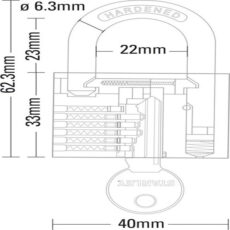 قفل آویز استنلی مدل 031