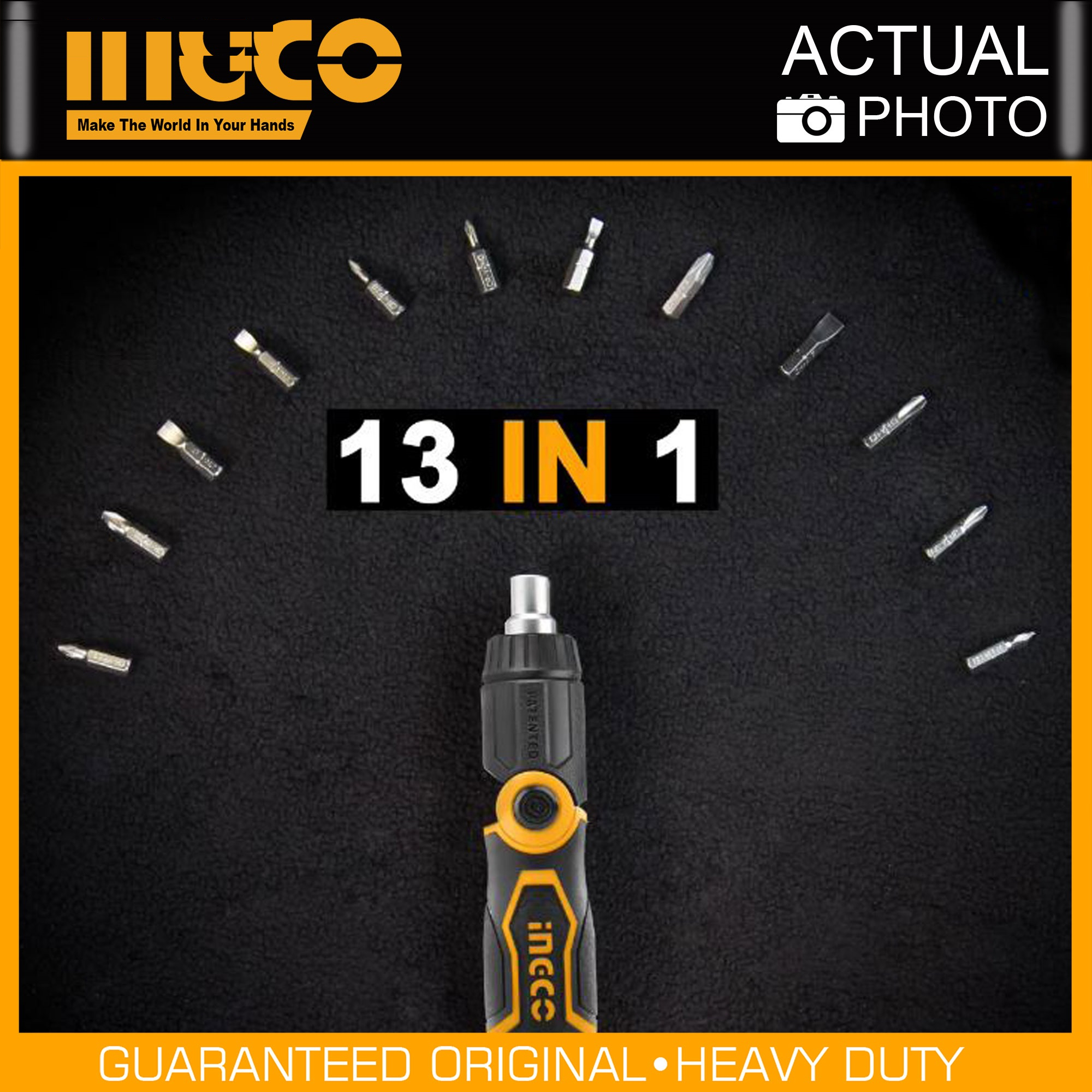 پیچ گوشتی جغجغه ای اینکو مدل  AKISD-1208-13pcs-13in1