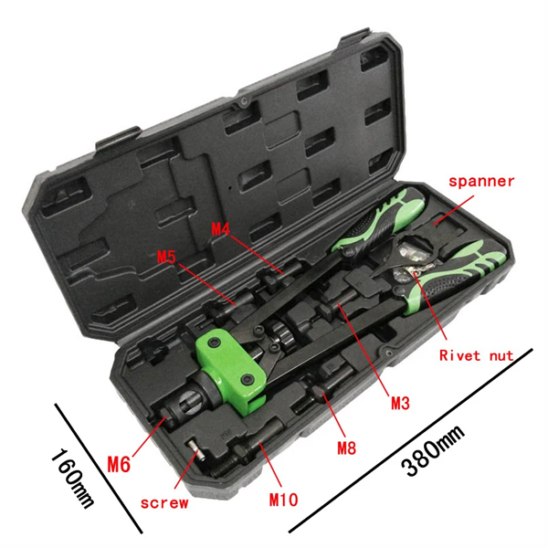 انبر مهره پرچ کن مدل 16pc مجموعه 8 عددی