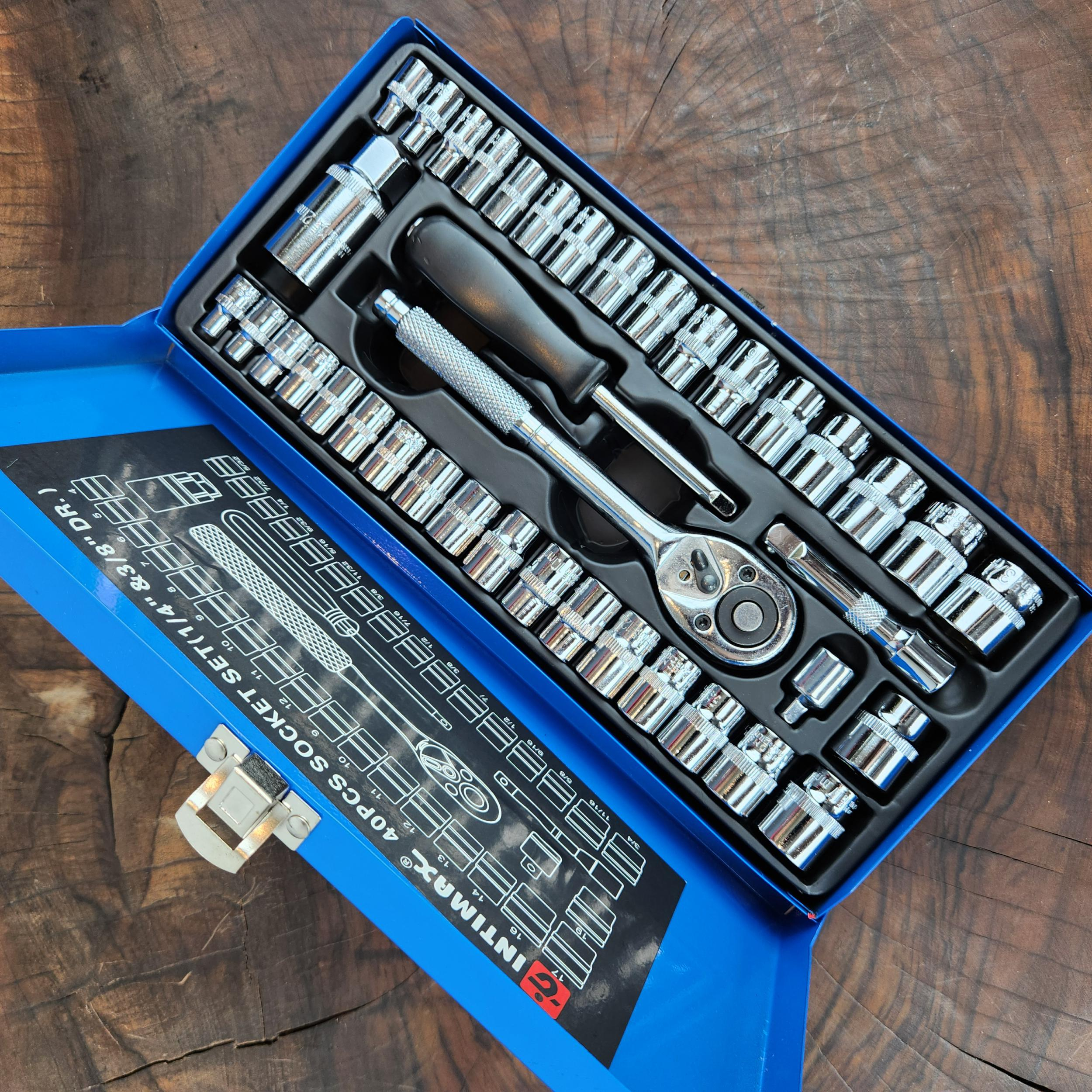 آچار بکس جعبه فلزی اینتیمکث کد 40PC مجموعه 40 عددی