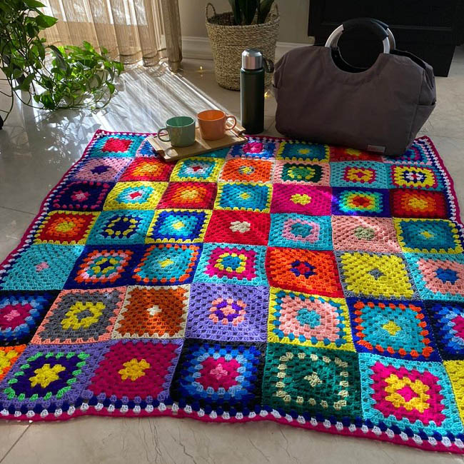 شال مبل و تخت مدل x94 سایز 120×120 سانتیمتر