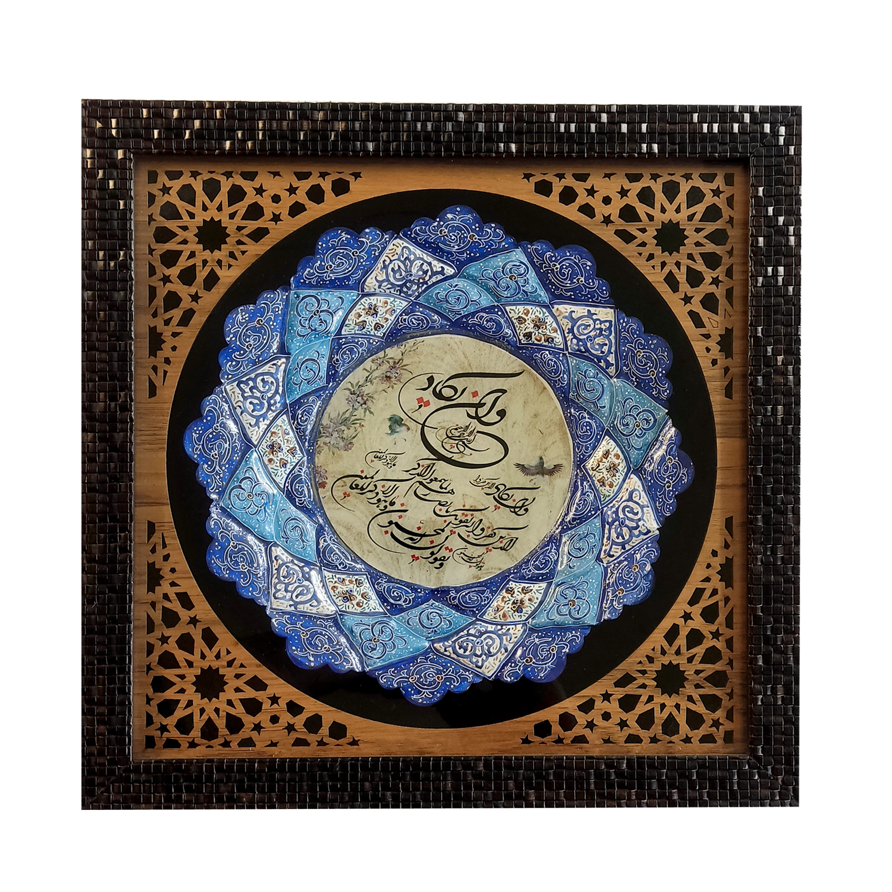 تابلو مینا کاری بشقاب مدل آیه