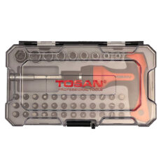 مجموعه 47 عددی سری بکس و پیچ گوشتی جغجغه ای توسن مدل T814-S47