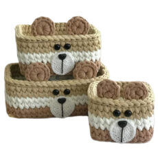 سبد قلاب بافی تریکو کد77 مجموعه 3 عددی