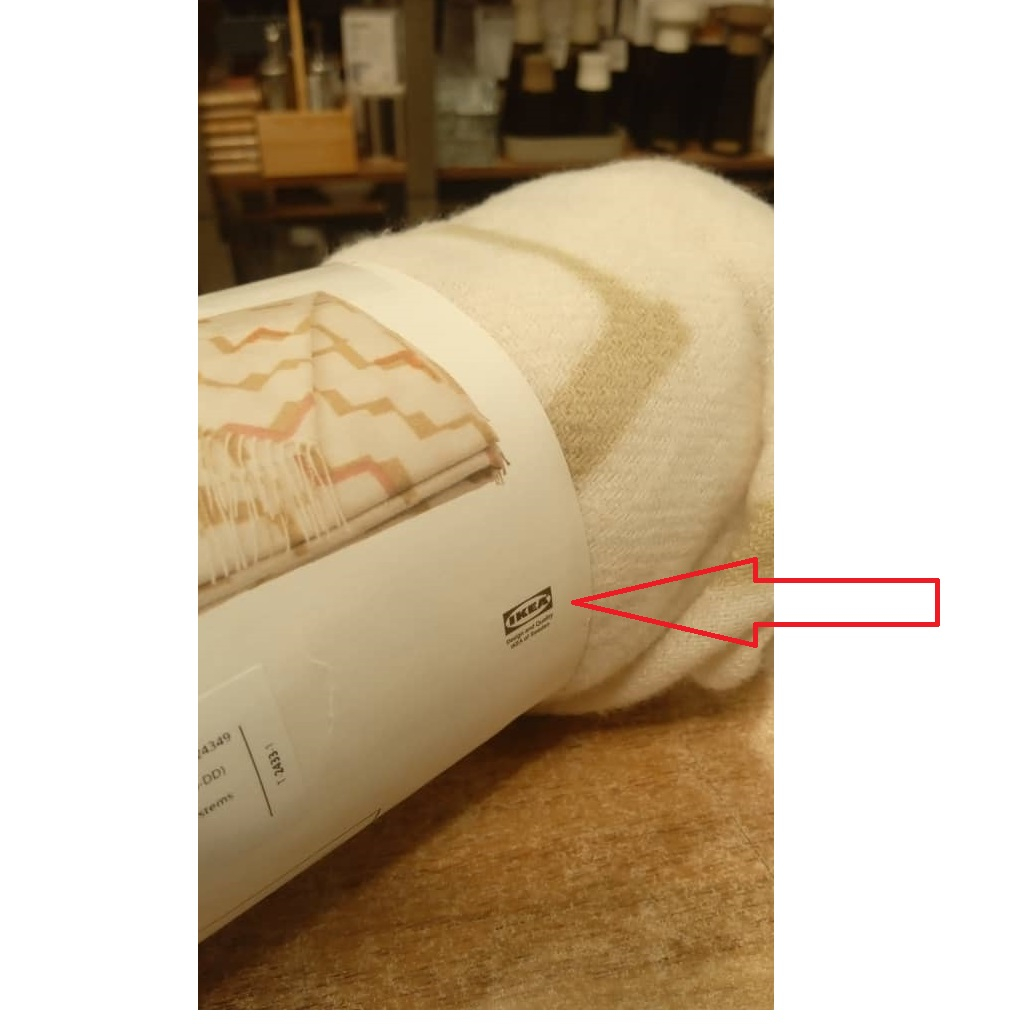 شال مبل ایکیا مدل OLIVSPINNMAL سایز 120X160 سانتیمتر