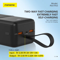 پاوربانک فوننگ مدل P65 ظرفیت 50000 میلی آمپر ساعت