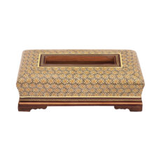 جعبه دستمال کاغذی  کشویی مدل خاتم کاری تخمه دار
