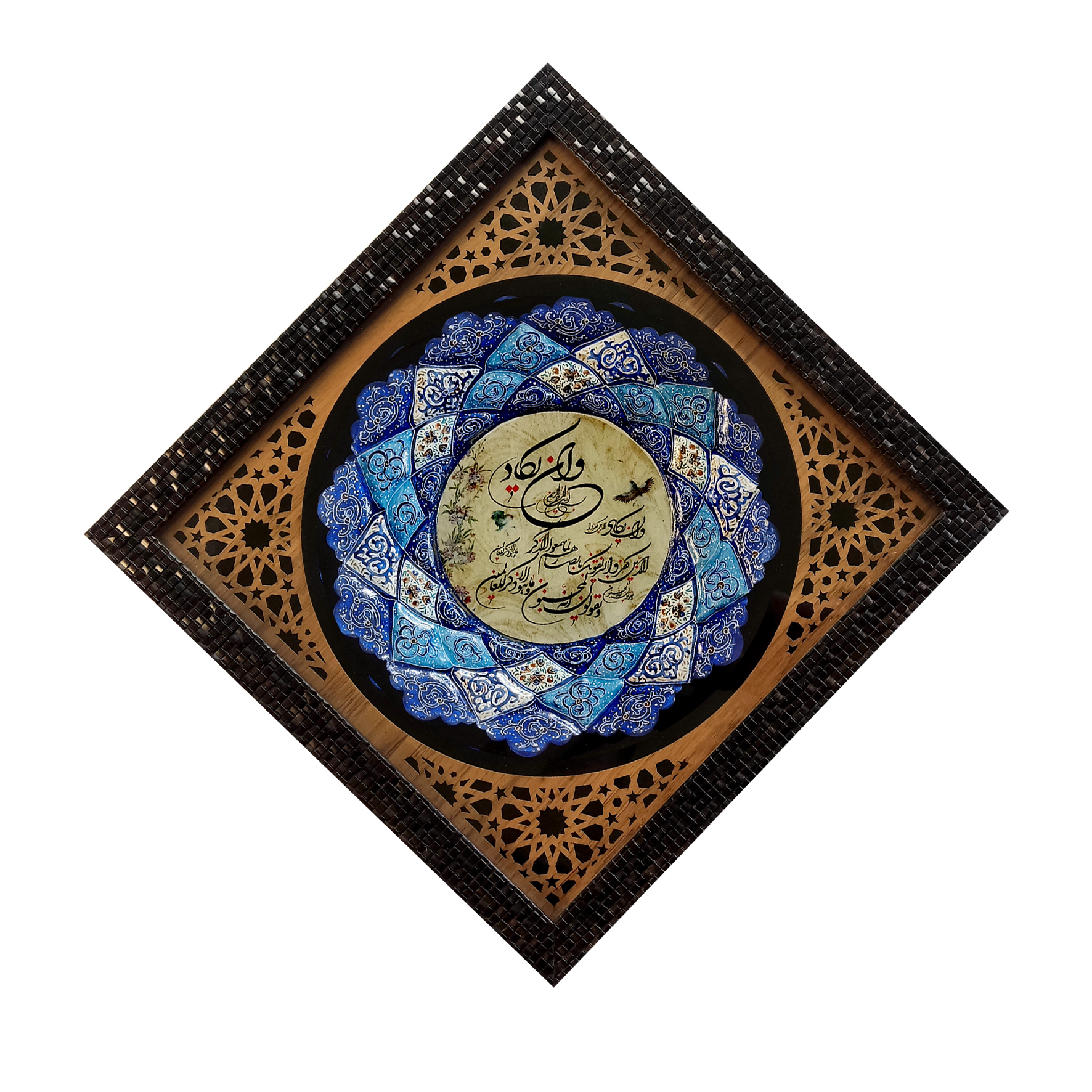تابلو مینا کاری بشقاب مدل آیه