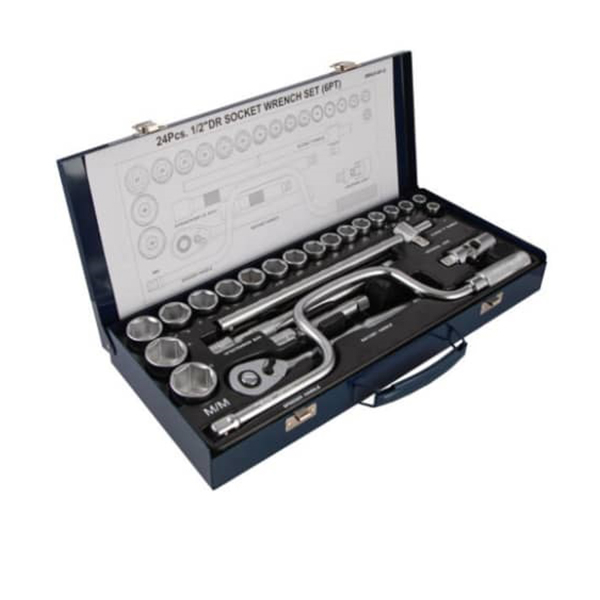مجموعه 24 عددی آچار بکس مستر تولز مدل BM424-6PD