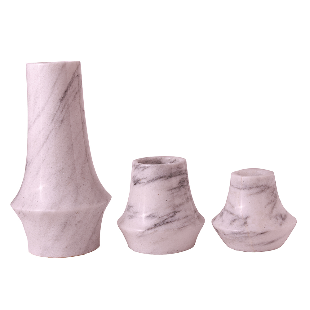 ست شمعدان و گلدان و جاعودی مدل سارینا