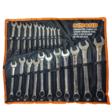 آچار یکسر تخت و یکسر رینگی سیموند مدل CR- V 6-32 BARAGH مجموعه 22 عددی