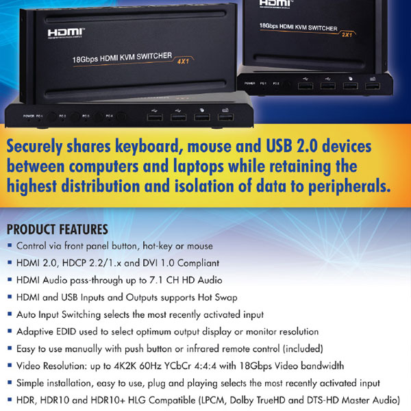 سوییچ چهار پورت HDMI KVM مدل FN-K241