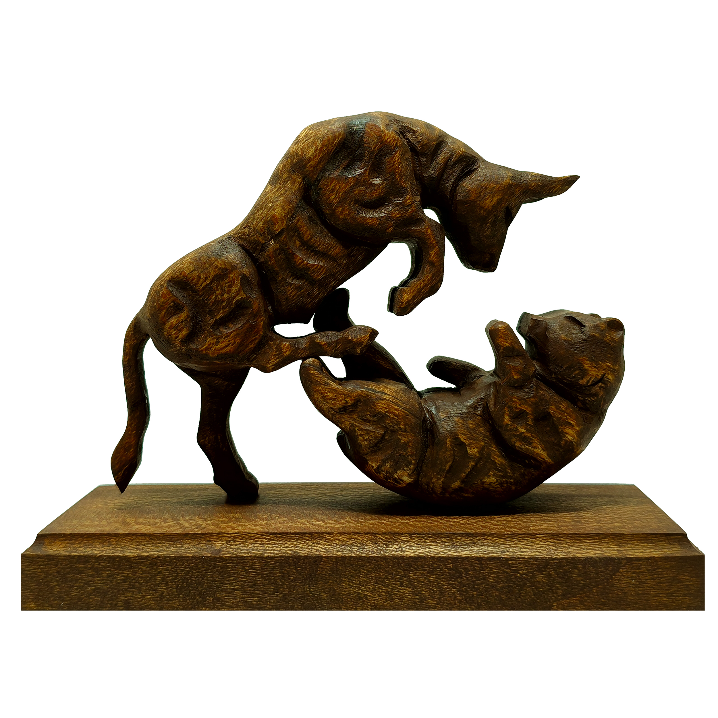 مجسمه چوبی طرح گاو و خرس مدل FR4040