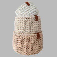 سبد قلاب بافی تریکو کد088 مجموعه 3 عددی