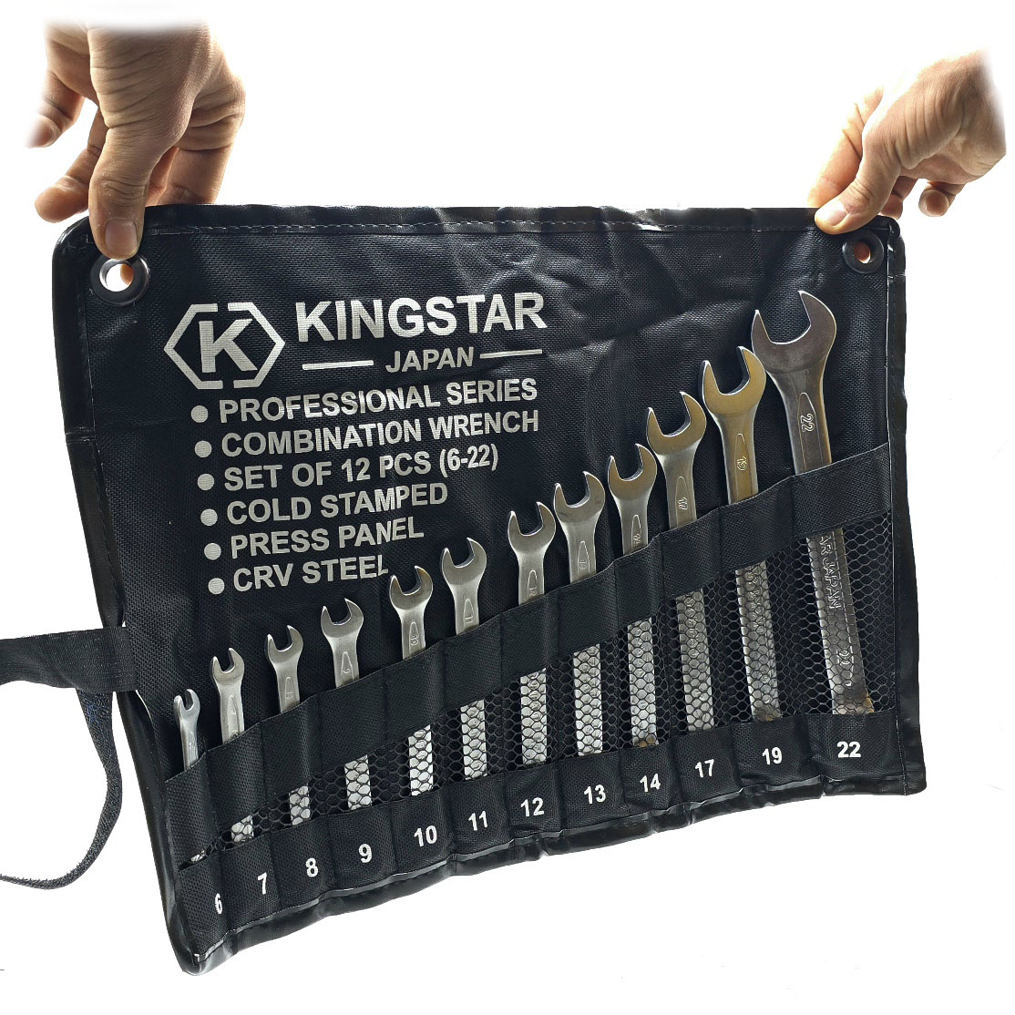 آچار یکسر تخت و یکسر رینگی کینگ استار مدل 6-22MM مجموعه 12 عددی