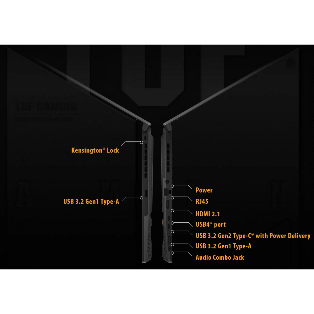 لپ تاپ 17.3 اینچی ایسوس مدل TUF Gaming A17 FA707NU-DS53-CA-R5 7535HS-16GB DDR5 4800MHz-512GB SSD-RTX4050 6GB-FHD 144Hz-W