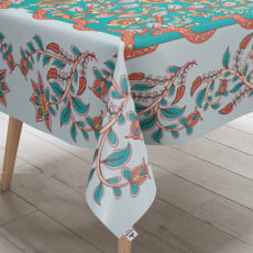 رومیزی رومیزی باز طرح مربع مدل سنتی مدرن کد 11087 سایز 140*140 سانتی متر