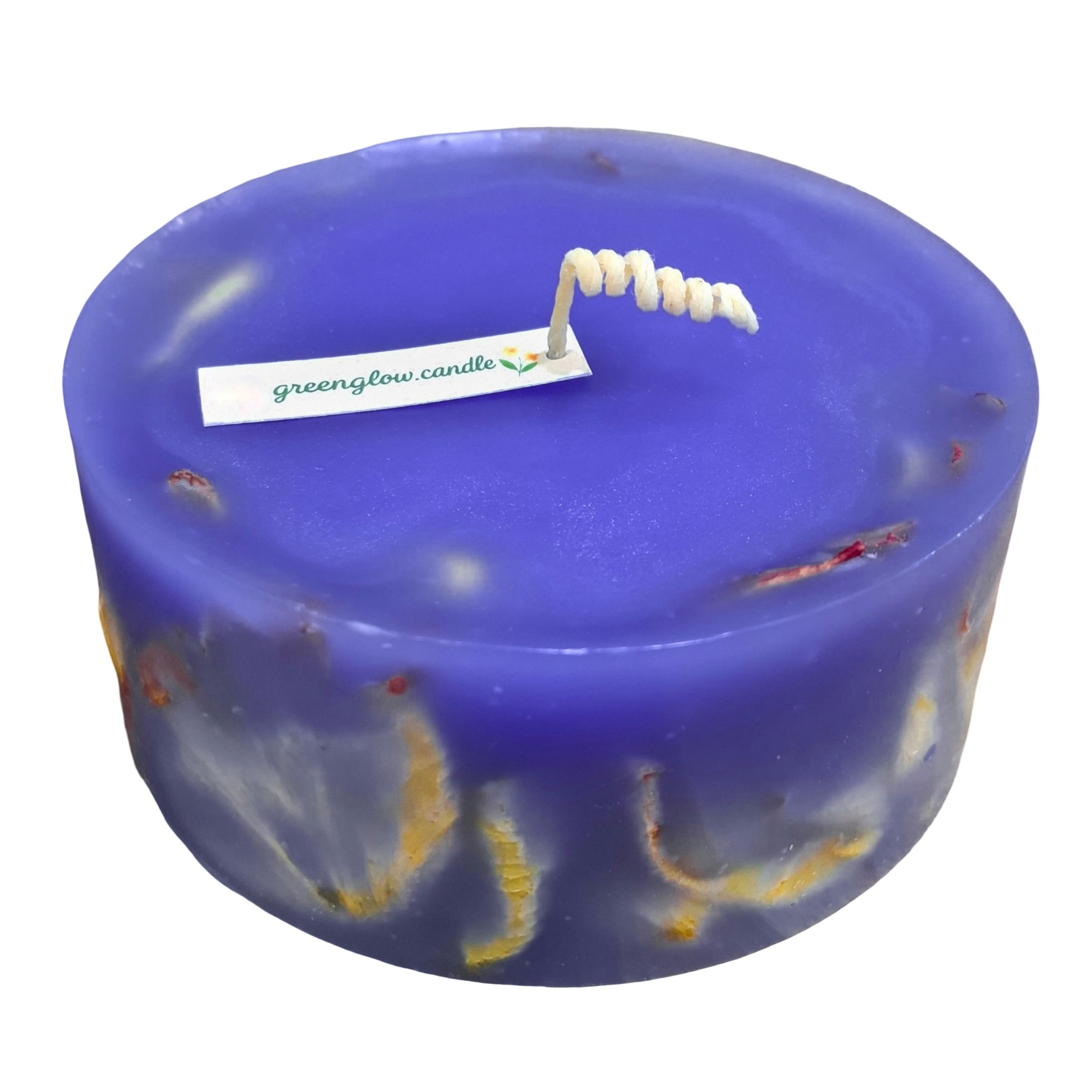 شمع استوانه‌ای با گل خشک نوربرگ مدل نیلوبَرگ