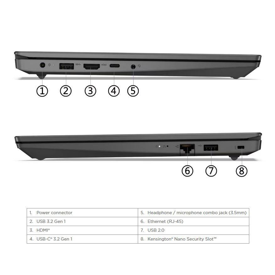 لپ تاپ 15.6 اینچی لنوو مدل V15 G4 IRU-i7 13620H-16GB DDR4 3200MHz-512GB SSD-IPS