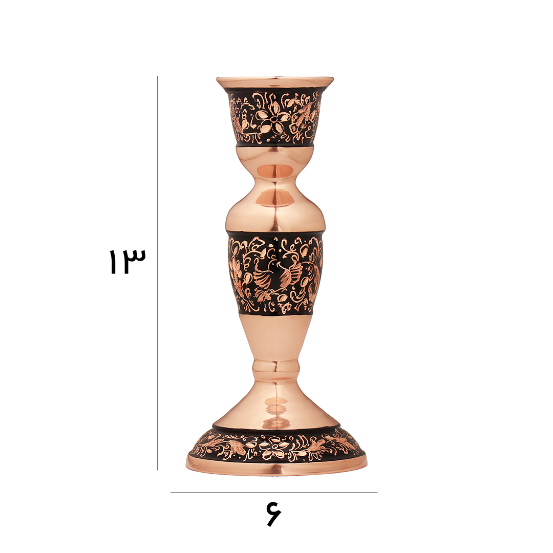 شمعدان مسی مدل الماس تراش کد 1