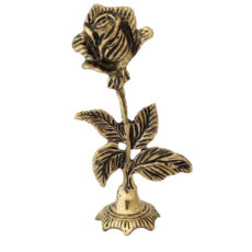 مجسمه برنجی گل رز مدل رخشا مجموعه 2 عددی