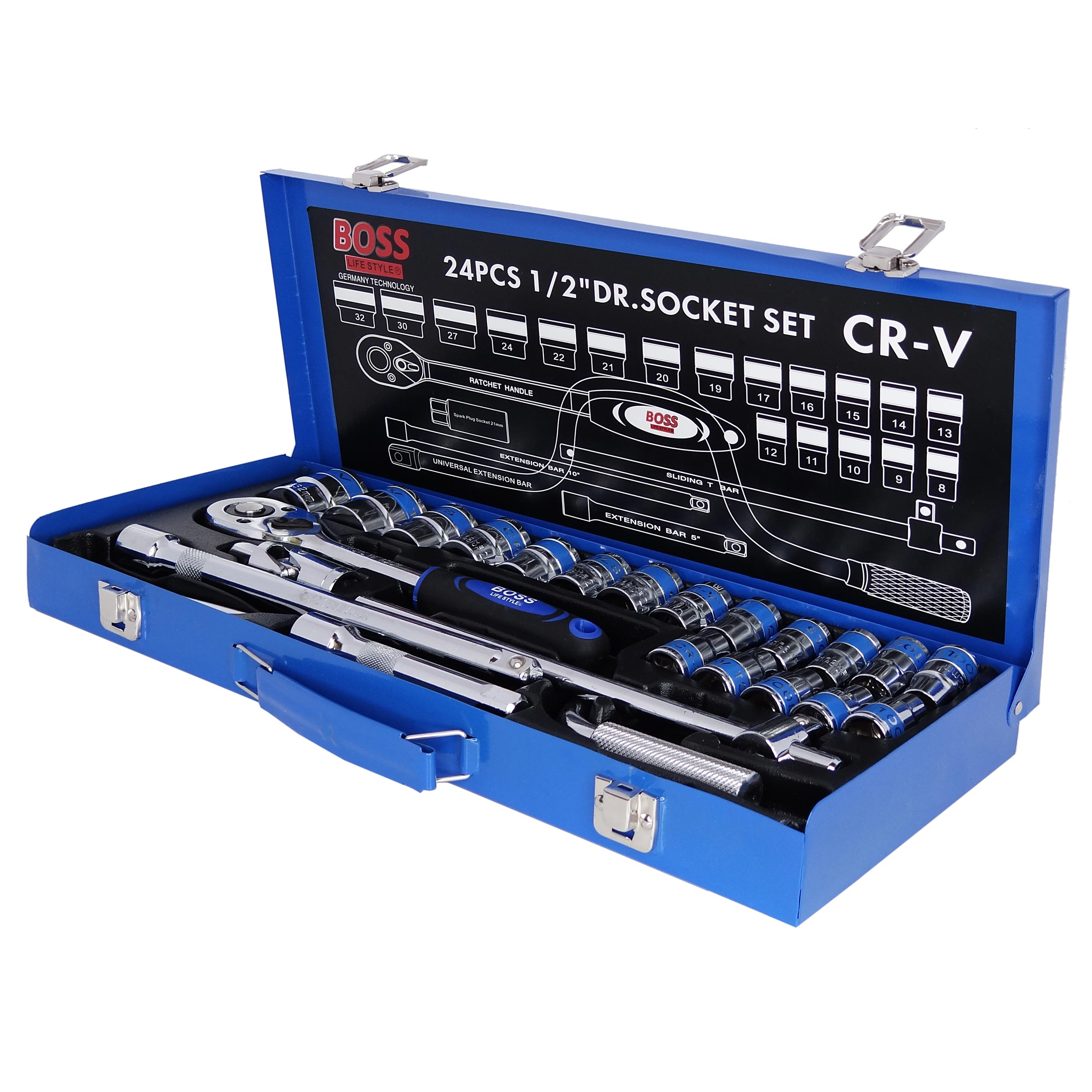 آچار بکس باس مدل MMA-BSS-24 مجموعه 24 عددی