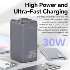 پاوربانک کانفلون مدل A47Q ظرفیت 60000 میلی آمپر ساعت