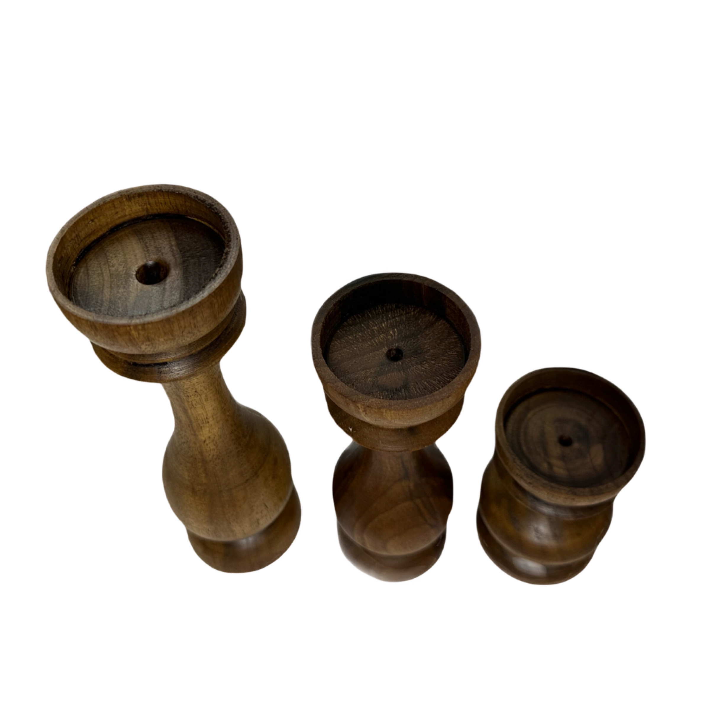 شمعدان چوبی مدل رویا مجموعه ٣ عددی