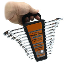 آچار یکسر تخت و یکسر رینگی هانتر مدل chrom-vanadium مجموعه 12 عددی