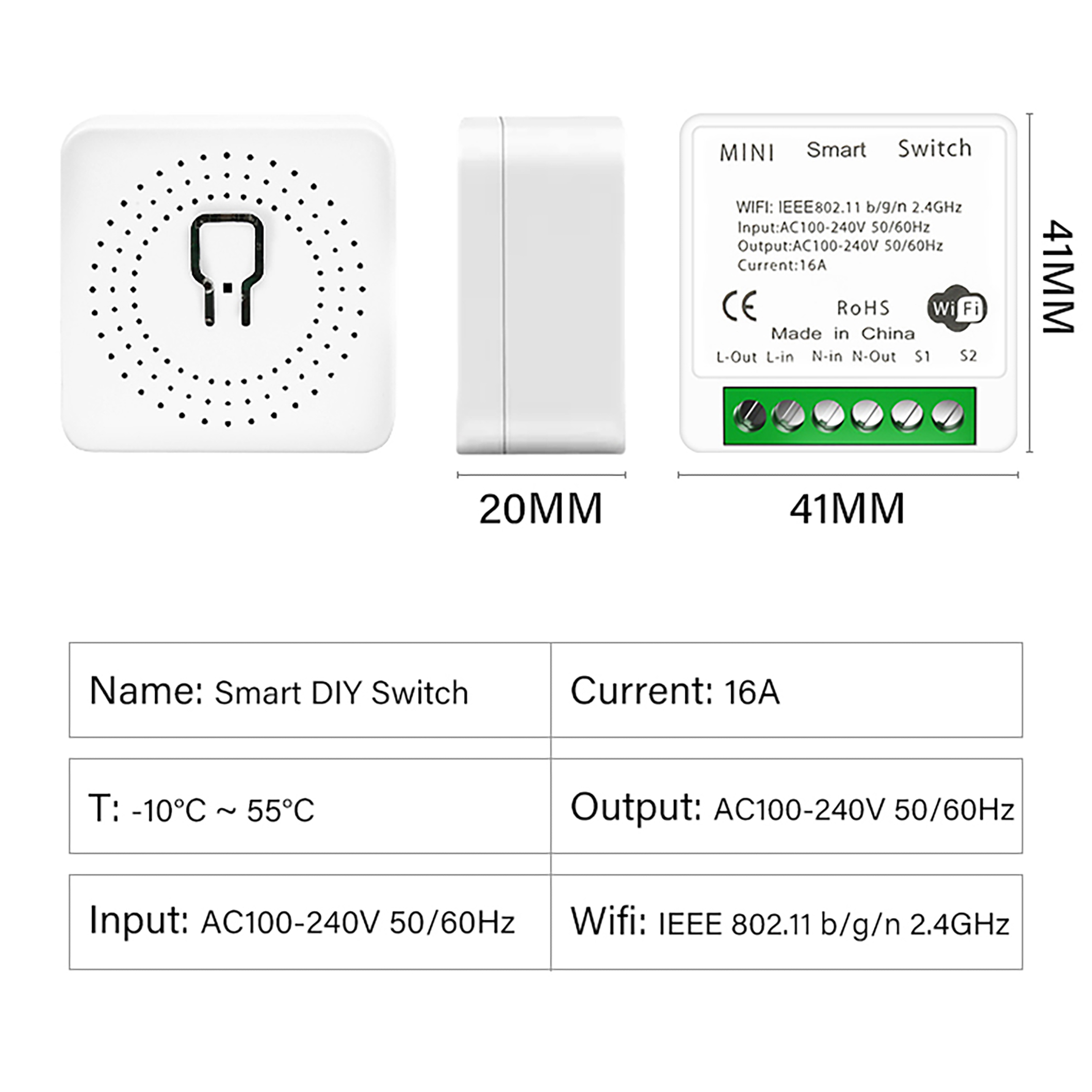 کلید هوشمند دی آی وای مدل WiFi 16A