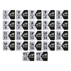 تابلو راهنما طرح شماره کلاس مدل GNS1422 مجموعه 22 عددی