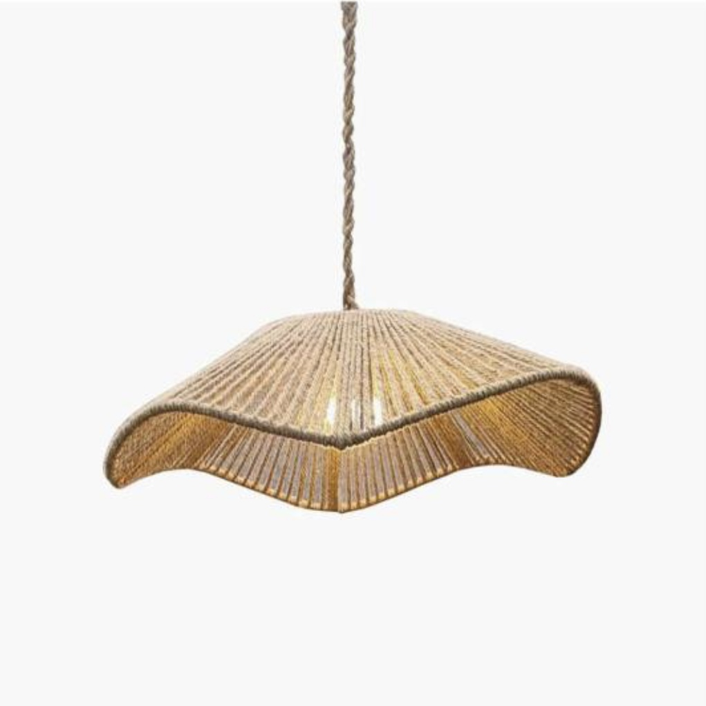 لوستر تزئینی مدل مکرومه دست ساز دفرمه کد 09